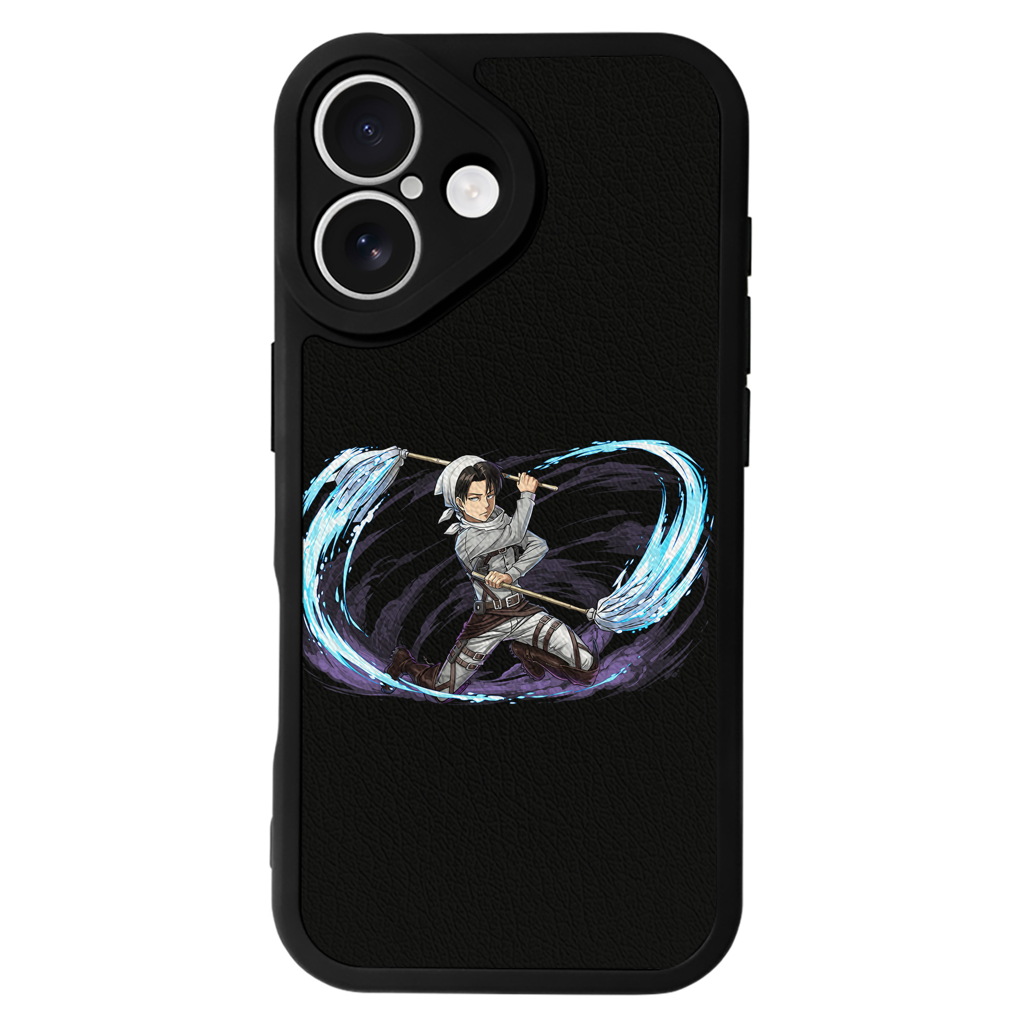 （画像用） 進撃の巨人 リヴァイ·アッカーマン Attack on Titan Levi Ackerman 【iPhone 16シリーズ対応】シリコンスマホケース（レザー調） 材質：シリコン